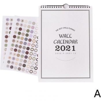 Monthly Plan Wall Calendar with Stickers