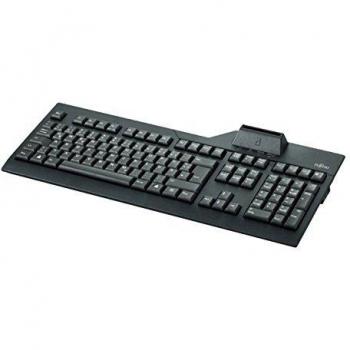 Fujitsu KB‑SCR2 NO Black – SmartCard‑Tastatur mit Klasse 2 Lesegerät, Norwegen