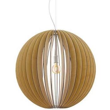Lámpara Colgante en Metal, Diseño de Eglo Cossano con Arce Natural, 70cm