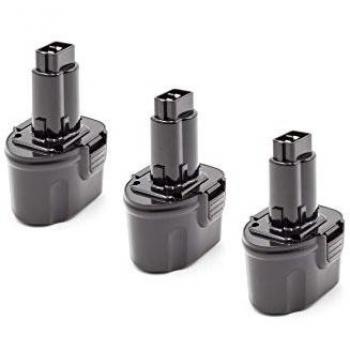 Batteries de remplacement vhbw pour DeWalt DE9057 (3x, 2000 mAh, NiMH, 7,2 V)