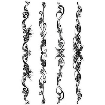 Herma Tribals in Schwarz: Black Art Sticker‑Tattoos – PG/1Bl