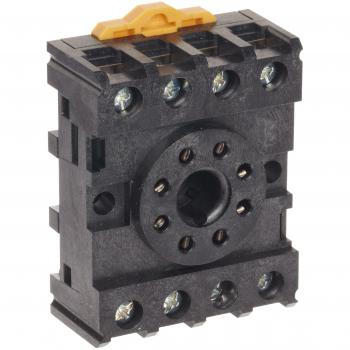 Omron Rele‑Basis 8‑Pinnen – rechteckiger DIN‑Schiene