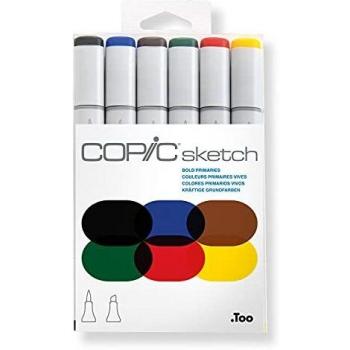 COPIC ensemble 6 couleurs primaires vives