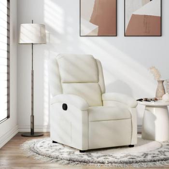 Silla Reclinada de Terciopelo Crema PROLENTA