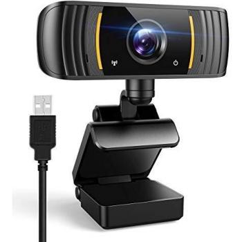 360° Drehbare 2K Webkamera mit Stereo‑Audio und Belichtungs­regulierung