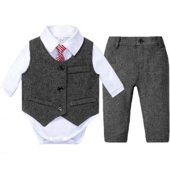 Baby Gentleman Anzug Weste mit Krawatte