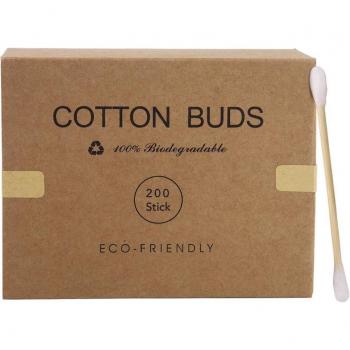 Bamboo Double-Head Cotton Swabs for Beauty and Ear Hygiene, 100/200 pcs