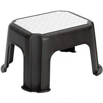 Rotho Paso Tritthocker, Riffelblech-Optik, 43,1 x 35,8 x 23,8 cm