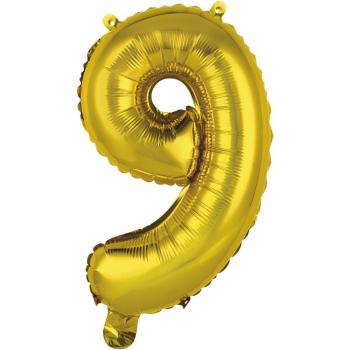 Amscan Folienballon 9 (Gold) – Mini-Variante