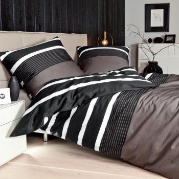 Mako‑Satin Streifenbettwäsche Janine – 2‑teilig
