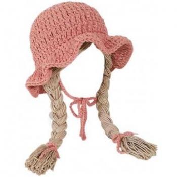 Braided Wig Infant Cap with Chin Strap