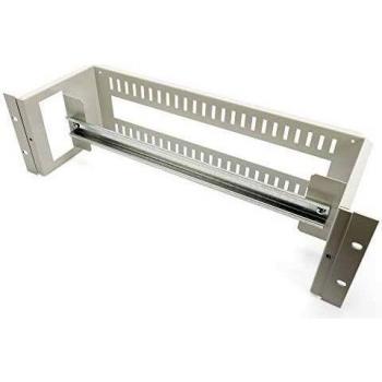 Support DIN DIGITUS, 3U, 135x480x150 mm avec rail DIN (35x390 mm), gris (RAL 7035) (DN-19-DIN-3U)