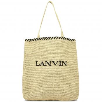 Lanvin Wicker Shopper Bag Female Beige ONE SIZE