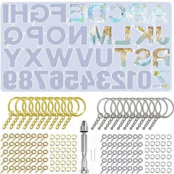 Juego de Moldes Silicona alfabético para Collares