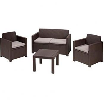 Alabama Brown Salotto da Giardino Allibert