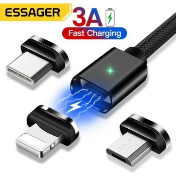 Cable de Datos Magnético Micro USB para iPhone 14 y Xiaomi Mi