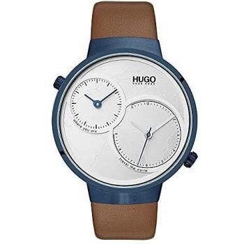 HUGO Travel Herrenuhr mit Lederarmband 1530054