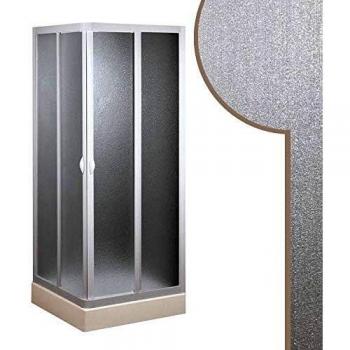 Cabine de douche carrée coulissante en acrylique modèle Smart avec ouverture centrale