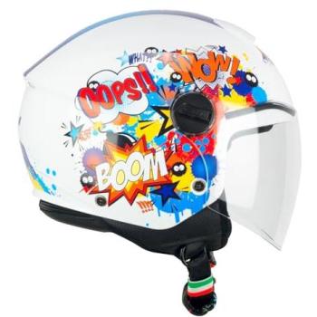 Mini Comics Casco Moto CGM 261g Blu/Bianco XS