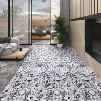 Dalles de sol PVC 4,46 m² 3 mm Autoadhésif Motif gris