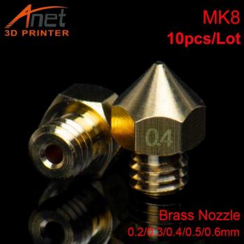 Anet MK8 10 Nozzle Set for 3D Printing