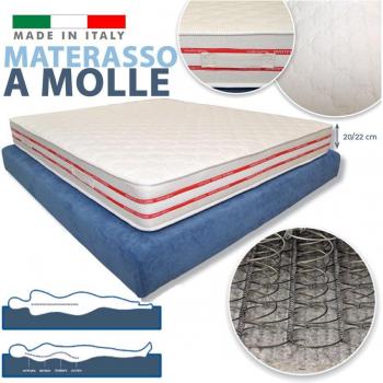 Materasso a Molle Bonnel 22 cm – Anti‑Acaro Losangato Jacquad 170×200