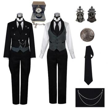 Cosplay Mayordomo Negro Kuroshitsuji Sebastian Michaelis 8 Piezas