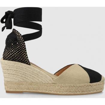 Alpargatas de mujer Lodi en tejido de color negro y beige