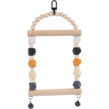 Bird Cage Swing with Chew Toys and Metal Bells