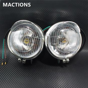 Paire de Phare Chromé Antibrouillard Moto – 12V DC Universelle