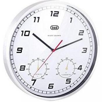 OM 3321 Trevi 35 cm Quartz Silent Sweep Clock with Weather Display