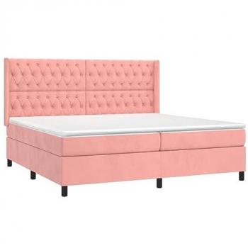 VidaXL Boxspringbett 200x200 cm Samt mit LED-Beleuchtung