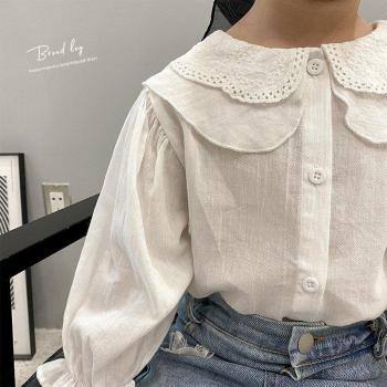 Chemise à manches longues en dentelle pour enfants