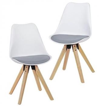 Set di Sedie per Sala da Pranzo in Legno e Plastica