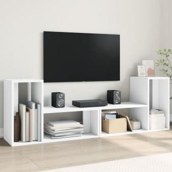 VidaXL White TV Unit Pair
