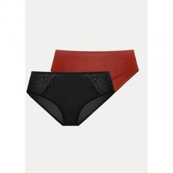 Dorina Damen Slips, 2er Set, klassisch, Lorena (bunt)