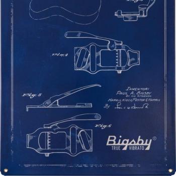 Bigsby Blueprint Decorative Sign Blue
