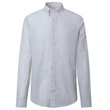 Camicia Hackett Uomo Maniche Lunghe Stampa Floreale Bianco/Rosa Taglia L
