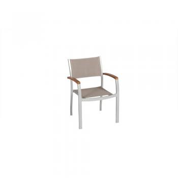MX Aluminium Gartensessel Naxos 2-teilig Grau/Silber