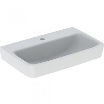 Keramag GmbH Geberit Renova Compact Waschbecken – 650×370 mm, Hahnloch, Weiß