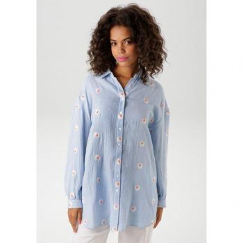 Aniston CASUAL Damenbluse mit Blumenstickerei