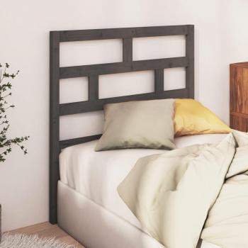 Tête de lit en bois massif de pin 96x4x100 cm gris