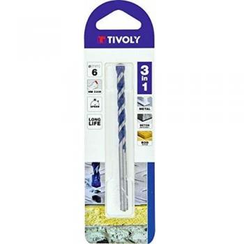 Tivoly 3en1 Foret Multi-matériaux Queue Cylindrique Ø 4mm