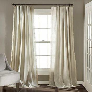 Cottage Core Rosalie Window Drapes, Ivory