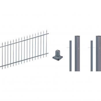 Alberts Metallzaun “Verstellbare Chaussee” – 1 m Höhe, 4–10 m Länge, Schraubenmontage