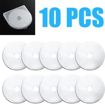 10 Pack of 60mm Rotary Cutter Blades for Fabric and Paper