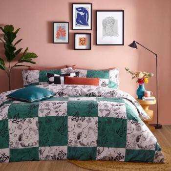 Set letto copripiumino Mythos a scacchiera