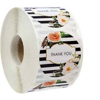 500 Stück Blumen Dankeschön Etiketten für Hochzeiten und Scrapbooking