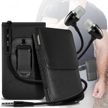 Aluminium Earphones with Leather Belt Clip