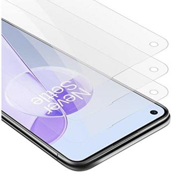 Cadorabo 3‑teiliges Displayschutzglas für OnePlus 9RT 5G – Transparent